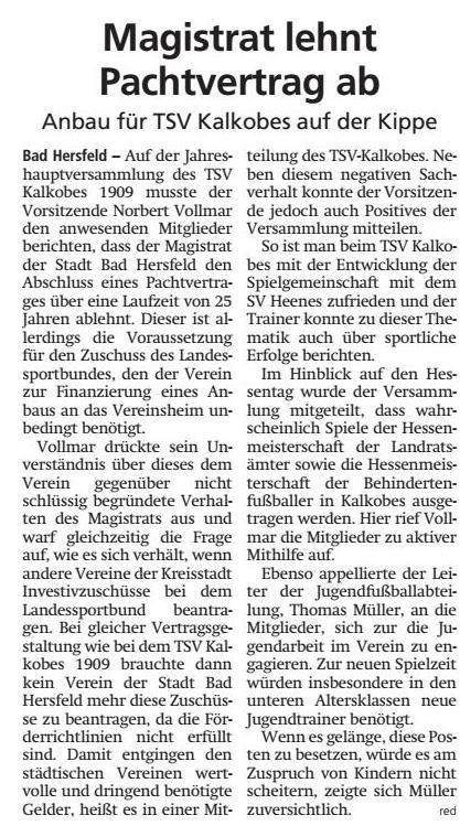 Jahreshauptversammlung (2019)